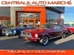 Ford Mustang COUPE TOIT VINYLE NOIR ROUGE 1968 C... 24-Dordogne